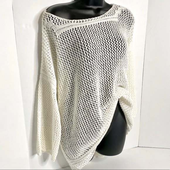 SOLD Monoreno Open Crochet Swim Cover Up Tunic Top - Picture 3 of 6